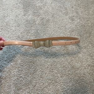 Jcrew pink jeweled bow belt